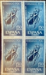 Stamps Spain -  Intercambio 1,40 usd 4 x 1,50 ptas. 1965