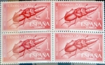 Stamps Spain -  Intercambio 1,20 usd 4 x 1 pta. 1965