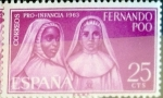 Stamps Spain -  Intercambio m1b 0,25 usd 25 cents. 1963