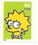 Sellos del Mundo : America : Estados_Unidos : The Simpsons - Lisa