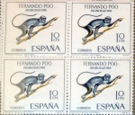 Stamps Spain -  Intercambio 1,20 usd 4 x 10 cents. 1966