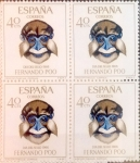 Stamps Spain -  Intercambio 1,20 usd 4 x 40 cents. 1966