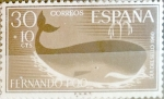 Stamps Spain -  Intercambio fd2a 0,30 usd 30 + 10 cents. 1961