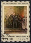Stamps : Europe : Russia :  Lenin sobre los pasos del palacio de invierno