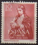 Stamps Spain -  ESPAÑA 1954 1132 Sello Año Mariano Inmaculada (Alonso Cano) Granada Usado
