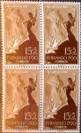 Sellos de Europa - Espaa -  Intercambio 1,00 usd 4 x 15 + 5 cents. 1960