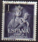 Stamps Spain -  ESPAÑA 1954 1139 Sello Año Mariano Ntra. Sra. de la Almudena Madrid Usado