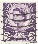 Stamps United Kingdom -  EMISIONES REGIONALES, GALES. ISABEL II TIPO WILDING. VALOR FACIAL 3 p. YVERT GB 315