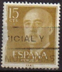 Stamps Spain -  ESPAÑA 1955 1144 Sello General Franco 15cts Usado