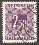 Stamps Austria -  Digit in square frame