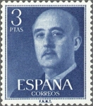 Sellos de Europa - Espa�a -  ESPAÑA 1955 1159 Sello Nuevo General Franco 3pts sin goma