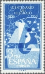 Stamps Spain -  ESPAÑA 1955 1182 Sello Nuevo I Centenario del Telégrafo 3pts