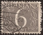 Stamps : Europe : Netherlands :  Números 1954 6 céntimos
