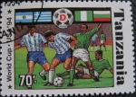 Sellos del Mundo : Africa : Tanzania : 1994 World Cup Soccer Championships, US