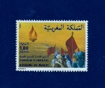 Stamps : Africa : Morocco :  5 Aniversario Marcha Verde