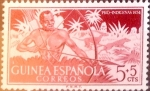 Stamps Spain -  Intercambio cr2f 0,25 usd 5+5 cents. 1954