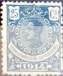 Stamps Spain -  Intercambio fd2a 0,35 usd 25 cents. 1914