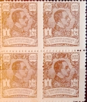 Stamps : Europe : Spain :  Intercambio 2,20 usd 4 x 1 cent. 1922
