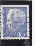 Stamps Germany -  presidente Theodor  Heuss