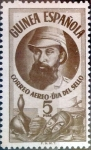 Stamps Spain -  Intercambio jxi 2,25 usd  5 ptas. 1950