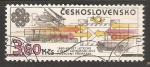 Sellos de Europa - Checoslovaquia -   World Communications Year - transportation