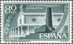 Stamps Spain -  ESPAÑA 1956 1199 Sello Nuevo XX Aniv. exaltación de Franco a Jefatura del estado Ermita y Monolito
