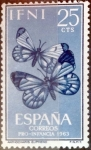 Stamps Spain -  Intercambio m1b 0,25 usd 25 cents. 1963