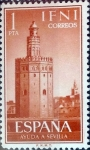 Stamps Spain -  Intercambio m1b 0,30 usd 1 pta. 1963