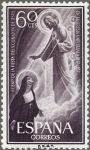 Stamps Spain -  ESPAÑA 1957 1207 Sello Nuevo Santa Margarita Maria de Alacoque 60cts