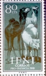 Stamps Spain -  Intercambio 0,30 usd 80 cents. 1960