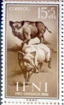 Stamps Spain -  Intercambio nf4b 0,25 usd 15 + 5 cents. 1960