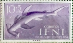 Stamps Spain -  Intercambio fd3a 0,25 usd 10 + 5 cents. 1954