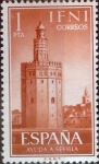 Stamps Spain -  Intercambio fd3a 0,30 usd 1 pta. 1963