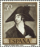 Stamps Spain -  ESPAÑA 1958 1212 Sello Nuevo Pintor Francisco de Goya y Lucientes Conde de Fernan Nuñes