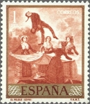 Stamps Spain -  ESPAÑA 1958 1216 Sello Nuevo Pintor Francisco de Goya y Lucientes El Pelele