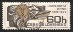 Stamps Czechoslovakia -  univerzita brno 1919 - 1969