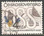 Stamps Czechoslovakia -  Socialist Communications Organization, 30th Anniv.