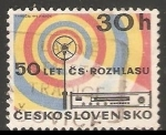 Sellos de Europa - Checoslovaquia -  50 years of broadcasting - 50 años de radiodifusion