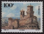 Sellos de Asia - China -  centro historico de san marino y monte ritanio