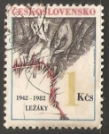 Sellos de Europa - Checoslovaquia -  Lezaky - manos Segunda guerra mundial