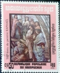 Stamps Cambodia -  Intercambio 0,30 usd 0,80 r. 1983