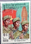 Stamps Cambodia -  Intercambio 0,40 usd 1 r. 1984