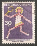 Stamps Czechoslovakia -  80th anniv. of the tennis organization in Czechoslovakia