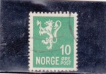 Stamps Norway -  leon rampante