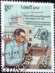 Stamps Laos -  Intercambio 0,30 usd 80 k. 1990