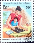 Stamps : Asia : Laos :  Intercambio 0,35 usd 50 k. 1990