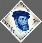 Stamps Spain -  ESPAÑA 1958 1231 Sello Nuevo Cent. Muerte Carlos I España V Alemania 3pts c/trazas oxido