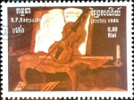 Stamps : Asia : Cambodia :  Intercambio 0,15 usd 0,80 r. 1985