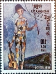 Stamps Cambodia -  Intercambio cr2f 0,15 usd 3,00 r. 1985