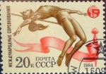 Stamps Russia -  Intercambio m1b 0,25 usd 20 k. 1984
